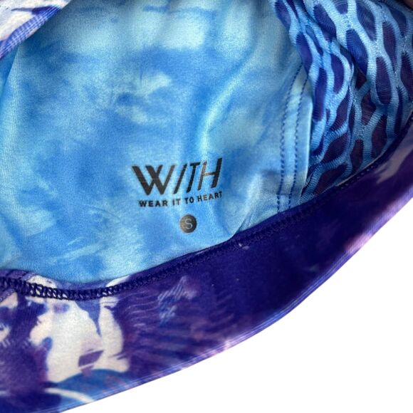 Peloton Wear It To Heart Set Womens Small Blue Purple Biker Shorts Sports Bra - Picture 11 of 13